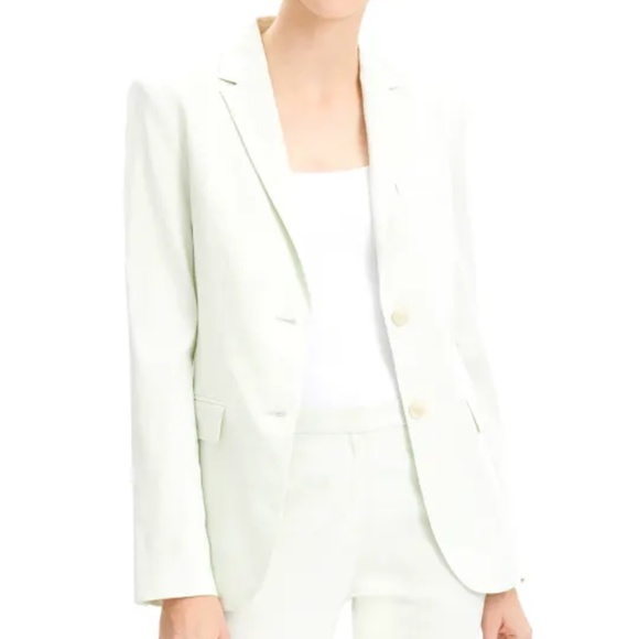 THEORY Classic Blazer Eco White Crunch Wash Size 0 NWT - Picture 10 of 10
